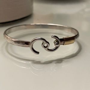 St John Bracelet - SS/14k gold hook and eye